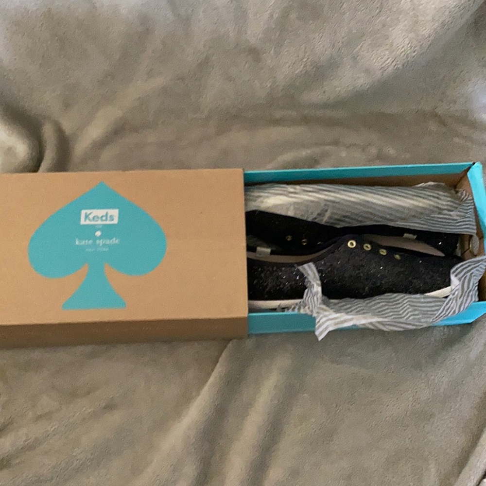 Kate Spade Keds: Black Glitter